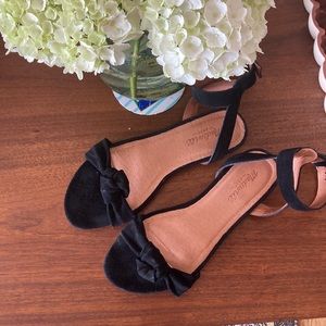 Madewell The Lana Knotted Sandals Suede sz 8.5